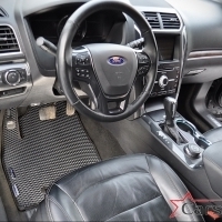 Коврики текстильные на Ford Explorer V 3 ряда (2010-2015) 