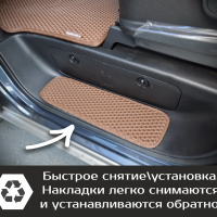 Коврики текстильные на Накладки на пороги Hyundai Grand Starex Urban (2017->)