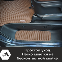 Коврики текстильные на Накладки на пороги Hyundai Grand Starex Urban (2017->)
