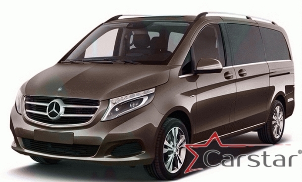 Автомобильные коврики EVA 3D для Mercedez-Benz V-klasse II W447 (2 ряд - 2 места с проходом) (2014->)
